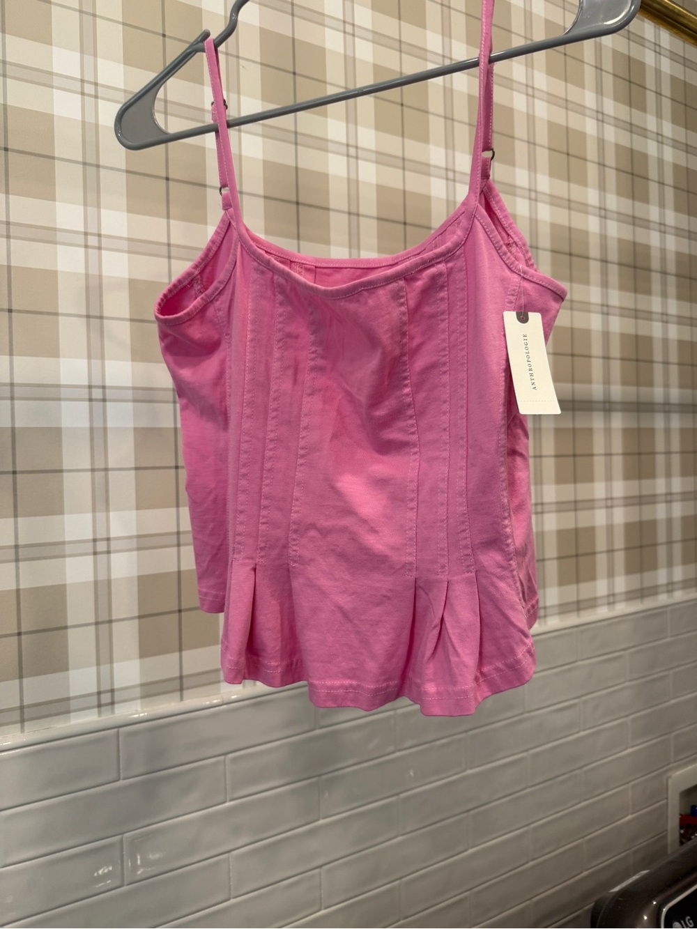 Anthropologie Pilcro Pink Women's Peplum Cami Top